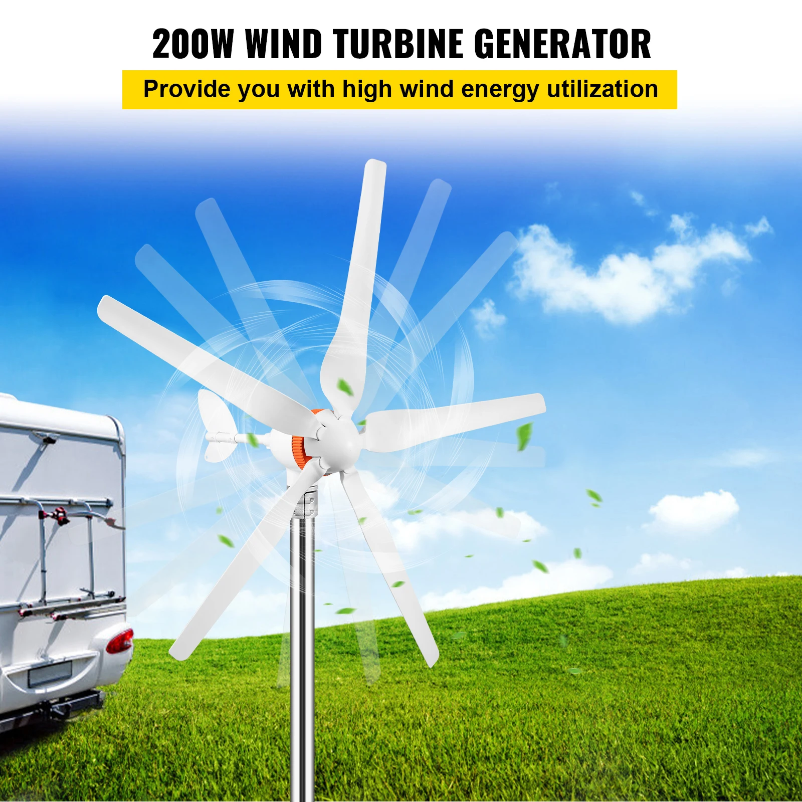 Renewable Energy Use - Маленький ветряной генератор 300 Вт 400