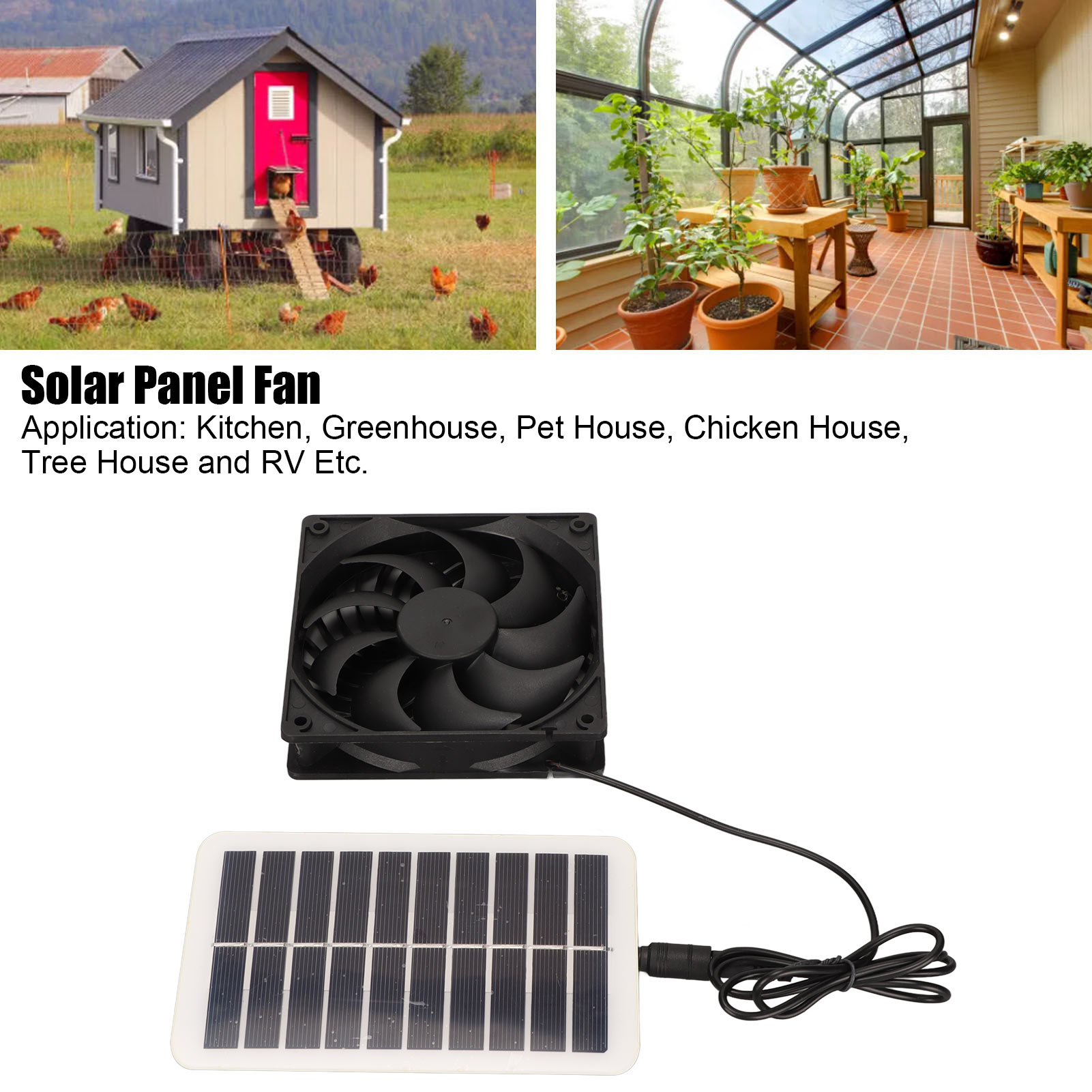 Renewable Energy House - Солнечная панель, вытяжной вентилятор, 15 Вт,