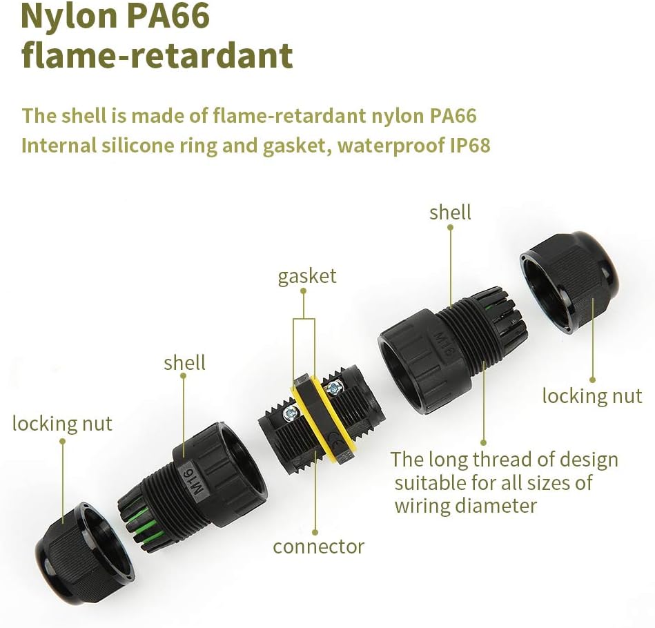 M16 2PIN 3PIN IP68 Водонепрони – обзор и цена Cable Gland Waterproof